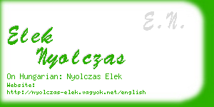 elek nyolczas business card